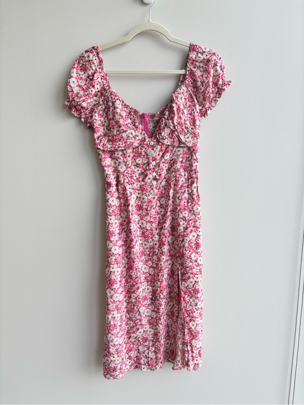 Ruby Sees Pink Floral Smocked Midi Dress | Size US 6 NWT